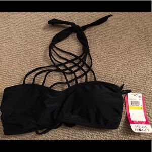 Black Halter Bikini Top